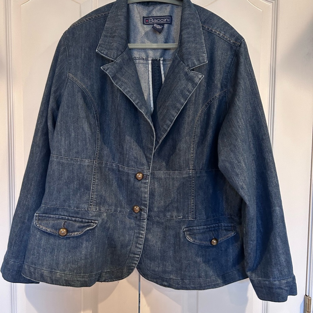 Baccini Blue Blazer Denim Jacket